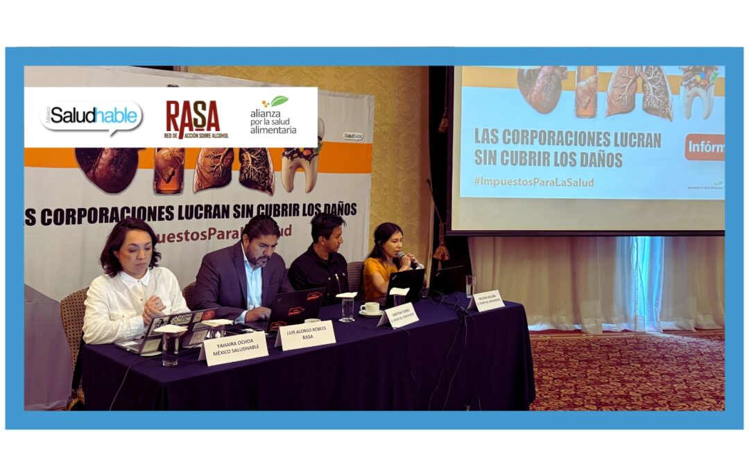 Organizaciones civiles presentan la campaña “Las corporaciones lucran sin cubrir los daños” para pedir impuestos para la salud Organizaciones civiles presentan la campaña